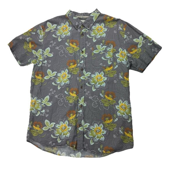 Jack O'Neill Other - Jack Oneill Mens XL Gray Floral Hawaiian Button Down Short Sleeve Shirt